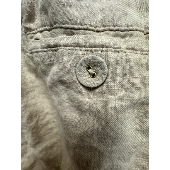 Charter Club Beige 3X Women's Coastal Drawstring Pockets Linen Pants Resortwear - Picture 2 of 4